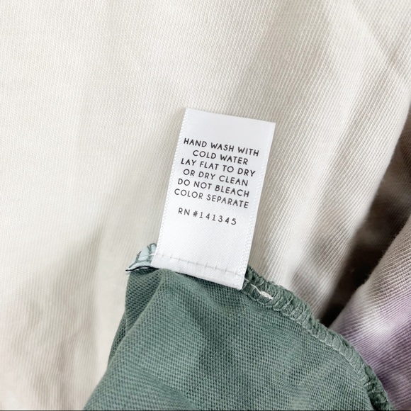 Daydreamer Dusty Rose Tie Dye Long Sleeve Crewneck Crop Top - Picture 9 of 10